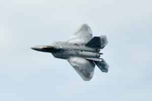 Jet flying through a cloudy sky